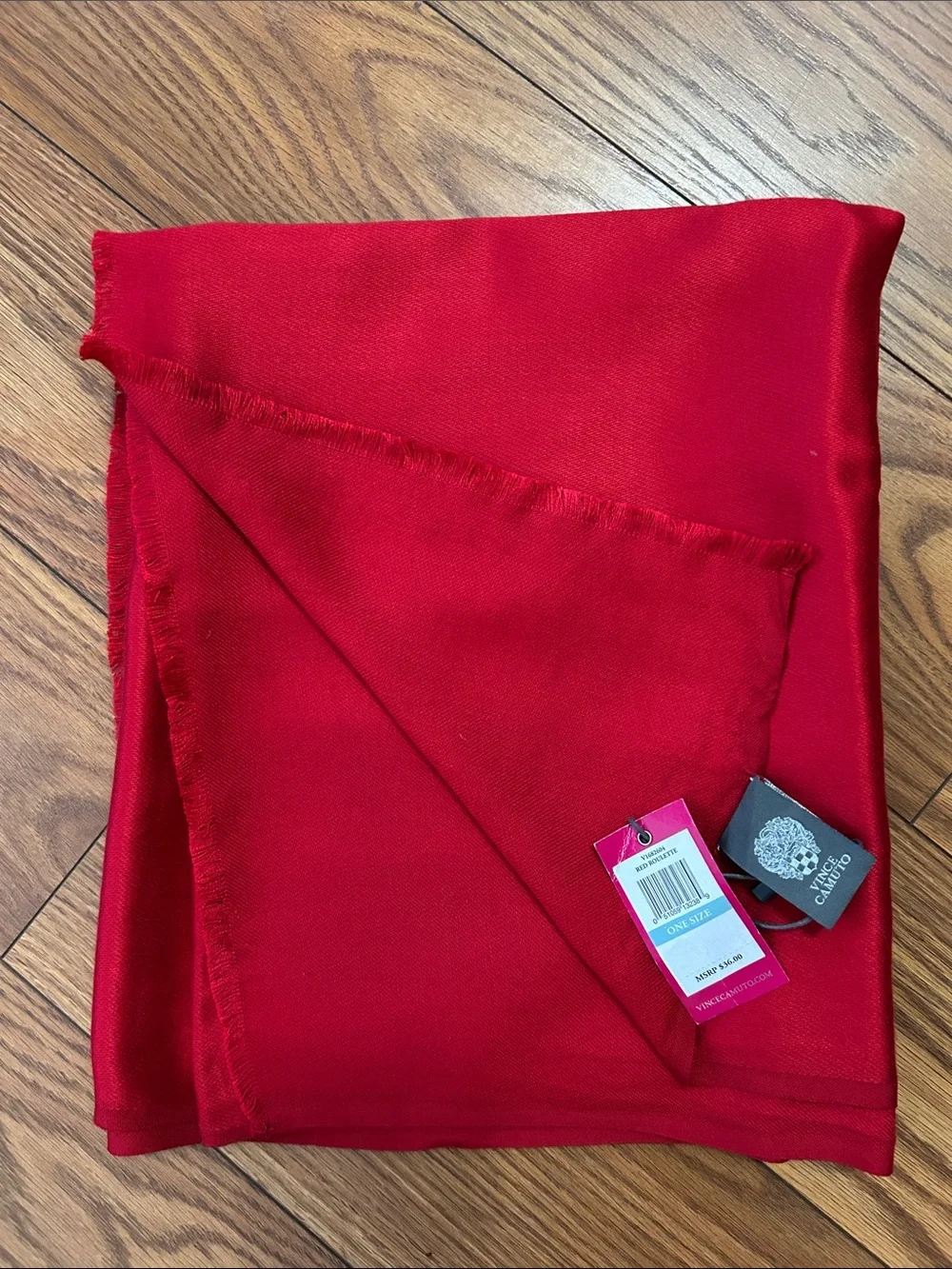 Vince Camuto Vibrant Red Wrap Scarf / shawl, viscose size 80”x 26”